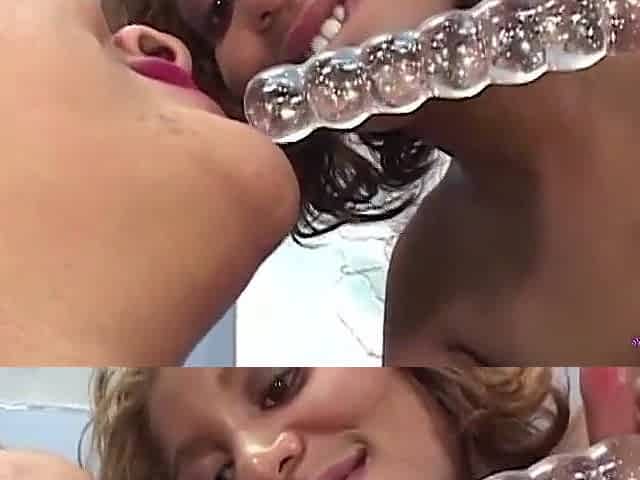 Anything is a competition between those 2 black beauties, even playing with their pleasing vaginas