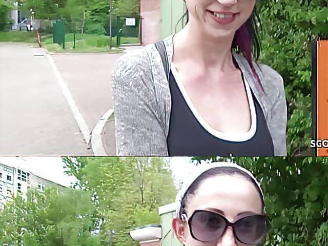 ANOREXIC GERMAN MILF Stella Star Public Fuck Interracial