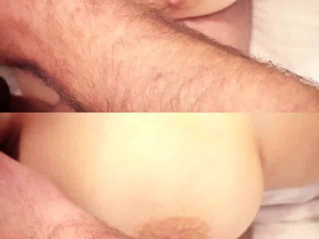 Amateur wife with huge tits fucked by her husband. cum on