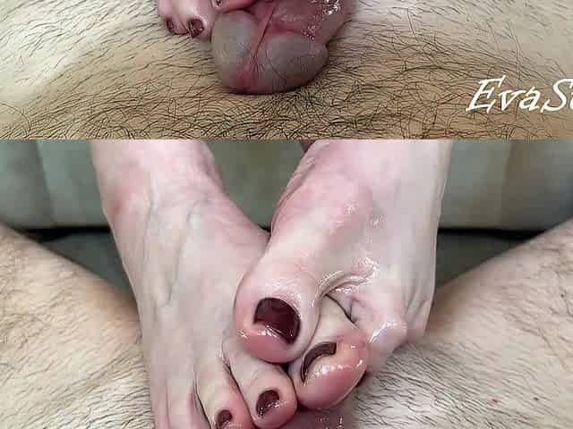 I'll do all the work with my feet. Close-up