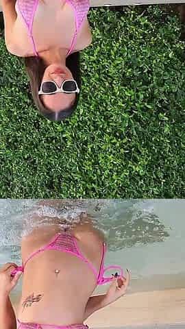 Sexy Public Pissing in Public and Bikini Flashing