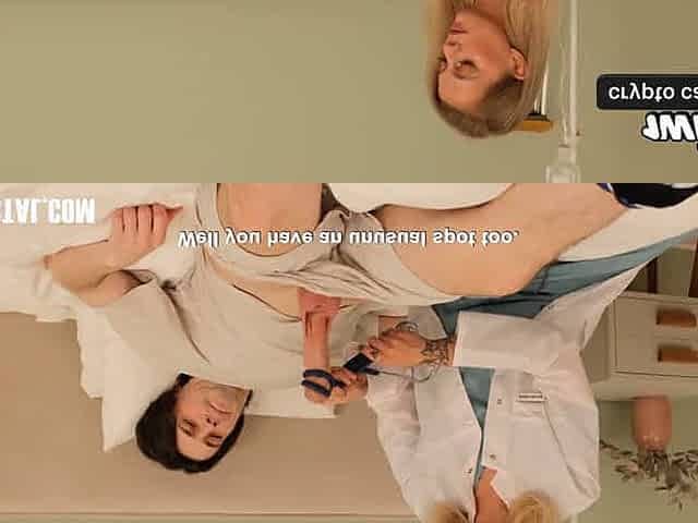 Hot nurse lets patient jism inside her taut pussy.