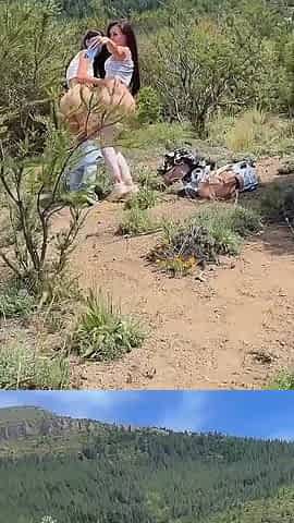 Naked Girls Took Pictures of Their Pussies in Nature and Flashed Them in Front of Strangers, for Which They Were Fucked