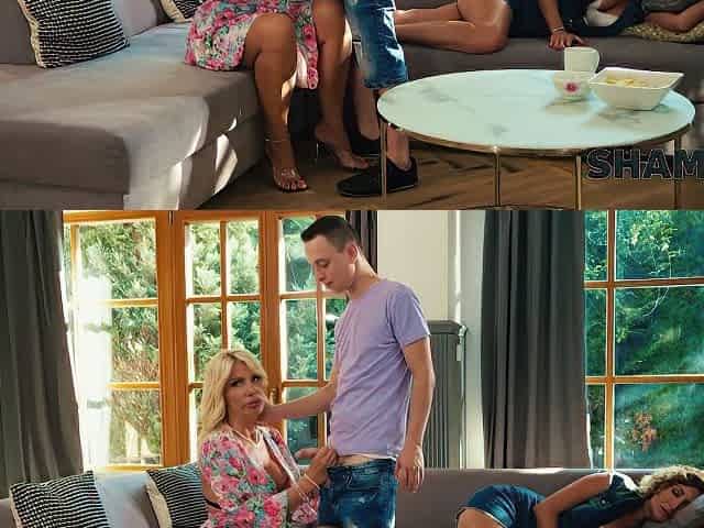 Blonde Milf Is Riding A Young Cock Secretly