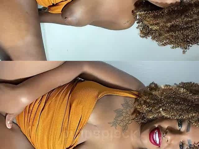 Joi- Black Latina masturbating her tight ass and cumming nicely through her ass.
