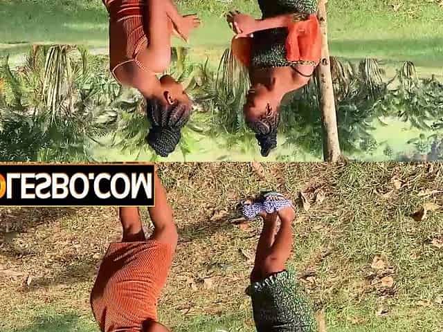 Bored African lesbians exploring orgasm