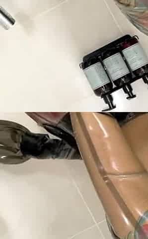 Latex shower time.