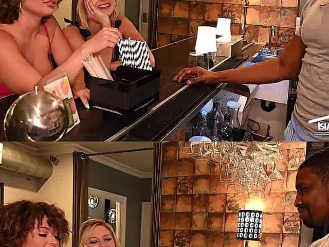 2 Hawt Promiscuous Ladies Close the Night with BBC Bartender