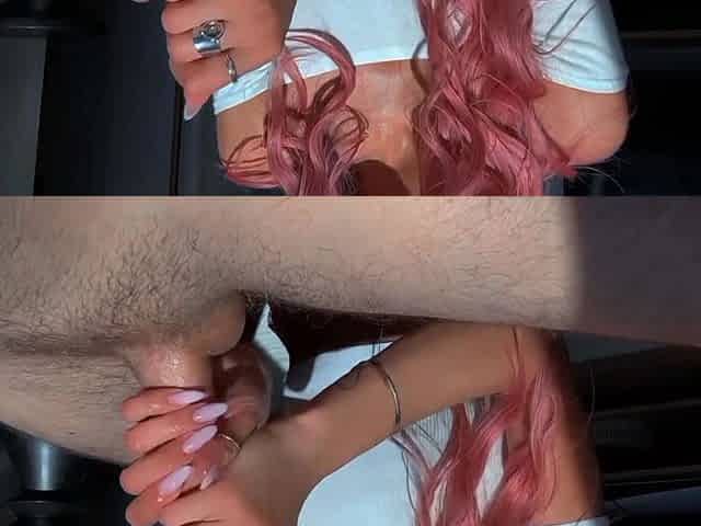 POV Handjob Titsjob Until You Cum All over My Big Tits -