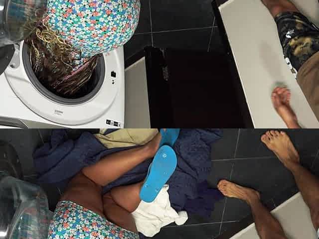 Huge Ass Stepmom Stuck in the Washing Machine
