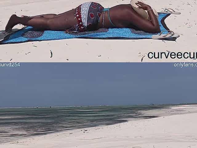 massaged stripped at a public beach ( RISKY )