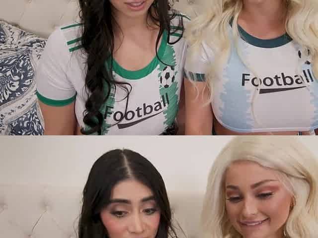 Curvy footballs fans beg cock for intense drilling