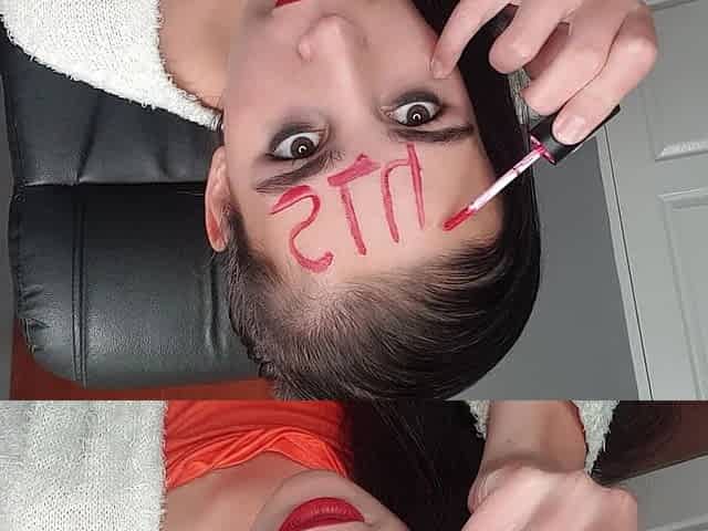 Slut Talking Dirty to Her Cock Viewers While Stripping and Rubbing Her Pussy