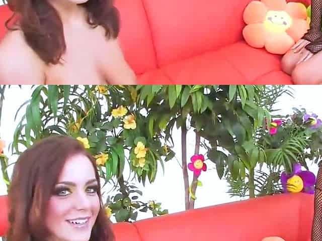 Two youthful nymphs sharing a fetish moment on red