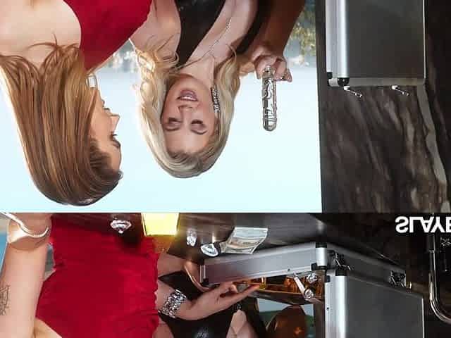 SLAYED Curvy Golden-haired Ashley Alexander Makes Pretty Ophelia Fae Cum With A Glass Vibrator