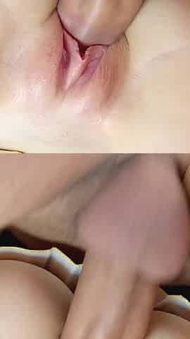 Close-up Schoolgirl Pink Small Pussy Fuck and Creampie