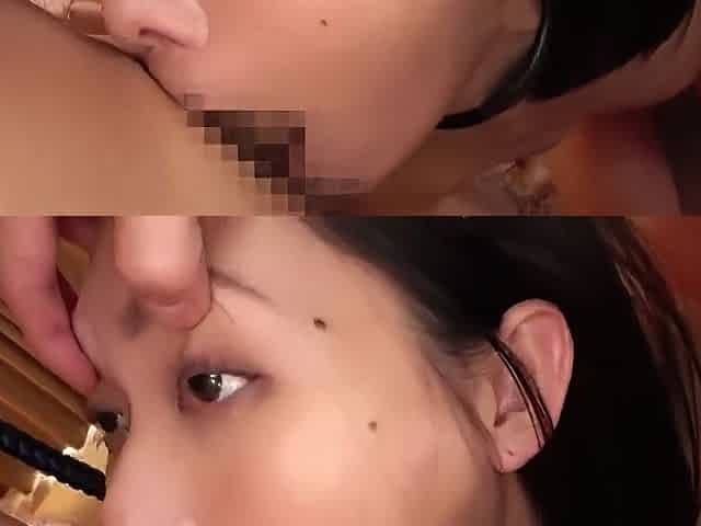 Her body is touched, a vibrator is inserted and removed, and then it is inserted and splashed on her face.