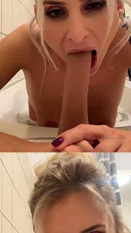 Curly Blonde Teen Records Solo Dildo Masturbation More at