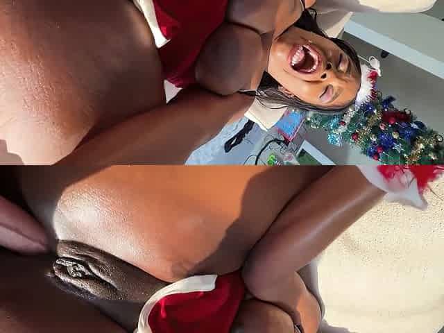 Slutty Black Girls Christmas Wish Is To Get Fucked In The Ass By Santa