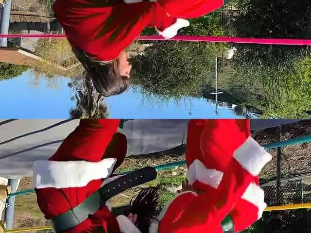 Santa vs Santa - Bra & Panty Match Lezdom