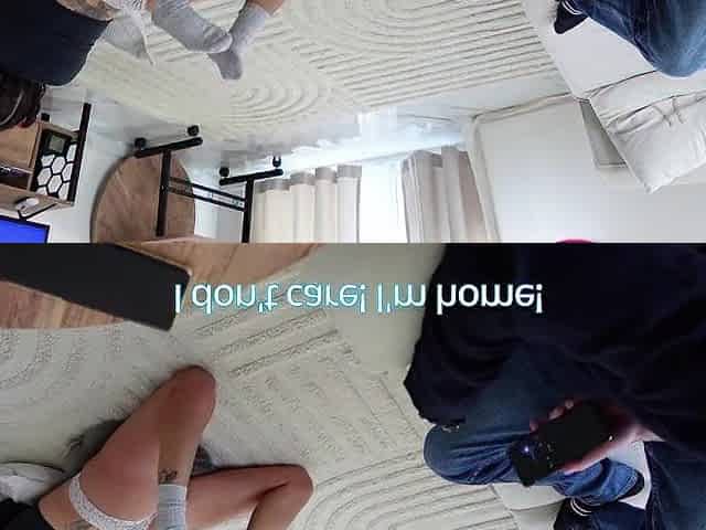 Teased Step Daddy On The Daybed Watching TV Untill That guy Took My Butt Hard
