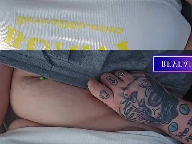 RevealMe -- CURVY FEMALE-DOMINATOR TIT PLAY & MASTURBATION IN CAR: BREASTY SOLO DREAM