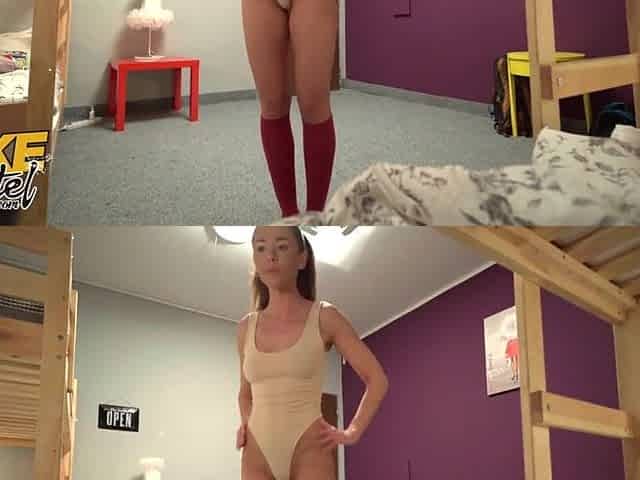 Fake Hostel with great titties gets Stuck In A Ladder and needs cum to lube her free