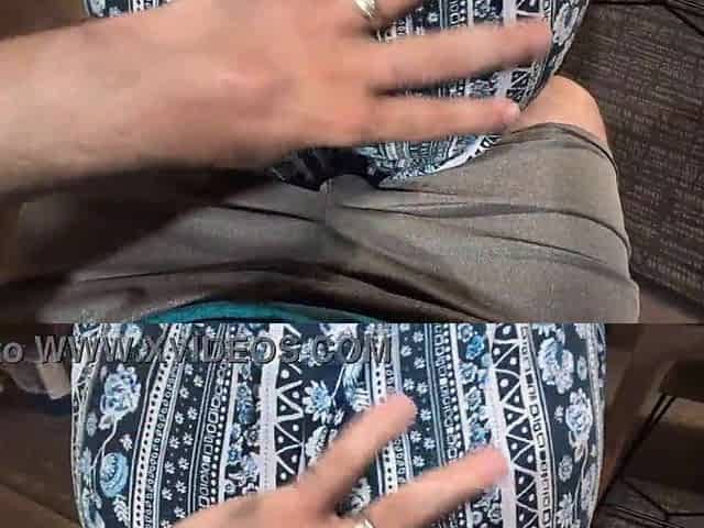 pawg bouncing on hard dick in shorts
