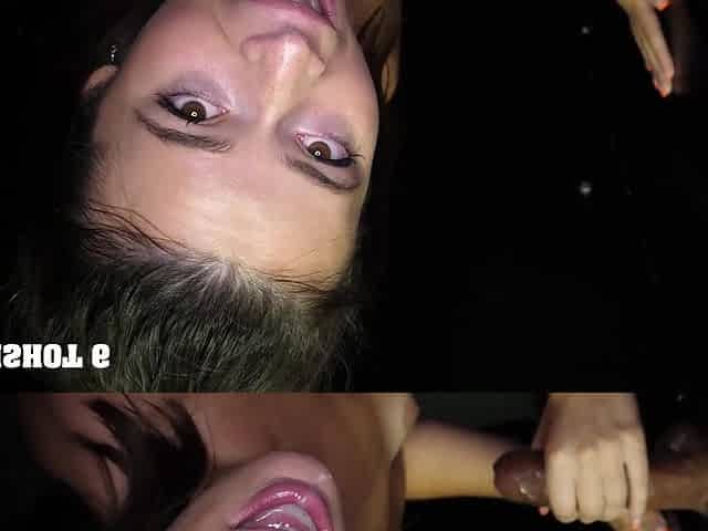 Cum swapping and blowjobs through the gloryhole with intense action.