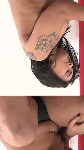 Horny Brunette Sucking and Fucking in the Gloryhole!