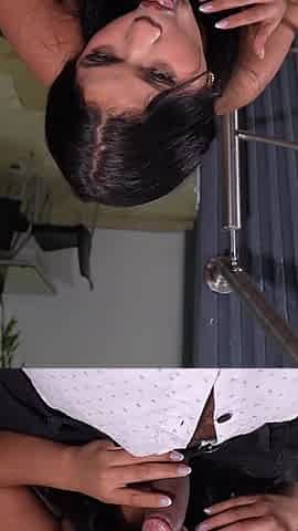 Busty Stepdaughter's Taboo Stairway Fuck: Daddy Pounds Her Pussy for Party Permission!