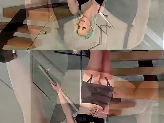 Jelena Jensen Vagina Teasing! That babe Masturbates On The Stairs!