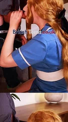 British Redhead Student Nurse Sucks A Patient's Weenie