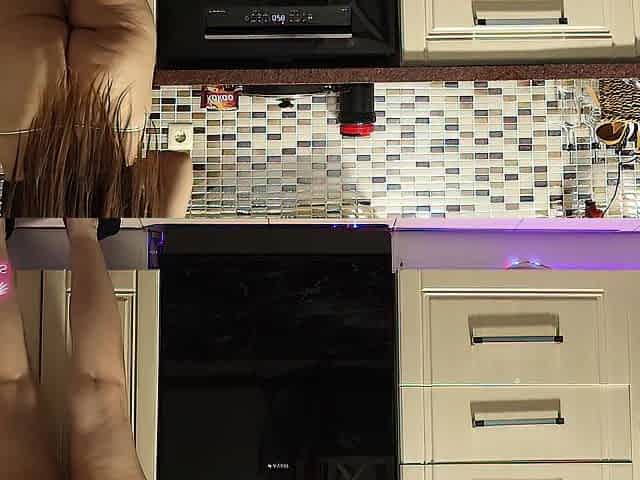 Hot sexy beauty is cooking in the kitchen part three