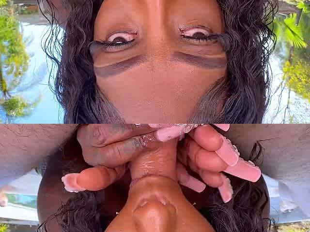 Ebony Mystique - Horny Ebony Mystique Suck My Cock In Pov
