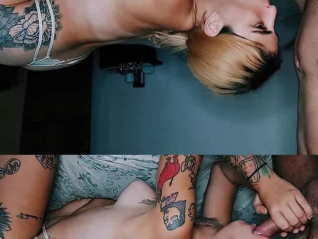 Sucking dick doggystyle