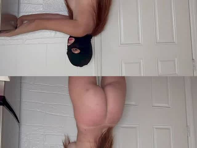 Italian Big Tits Perfect Ass MILF Artemisia Love Bouncing Slow Mo Wearing a Balaclava Hot and Horny Waiting for Some Cock