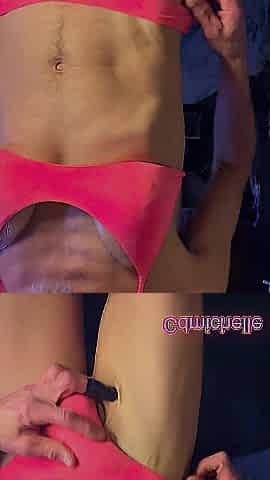 Cdmichelle Wearing Hawt Pink Bikini Swimsuit