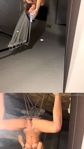Blonde tight pussy babe solo toy fun in glamour masturbation