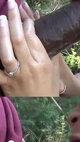Busty babe screwed by a big black cock