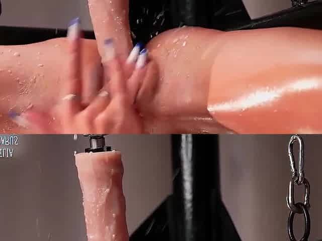 Gal with a gorgeous vagina gets screwed in an unusual position