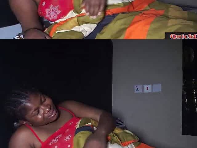 My dick inserted in middle of her breast