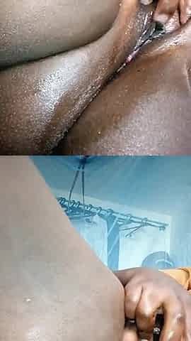 Fingering My Fat Wet Black Pussy Rubbing My Clit