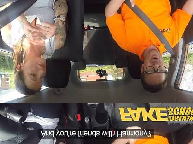Fake Driving School Filthy creampie advanced lesson for tattooed thot