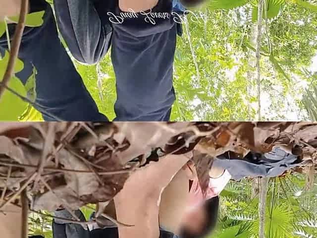 Girlfriend Facilitates Sex in the Forest so Mister Won't Catch Her