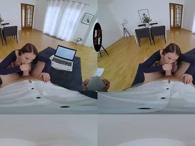 Hot black-haired teen 18 likes to suck cock