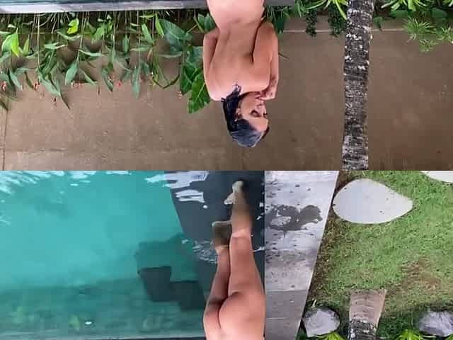 Kira Queens In Massive Tits Bounce As She Orgasms By The Pool!