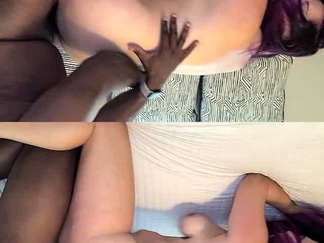 Amateur Big Titted Brunette Get Fucked On The Couch