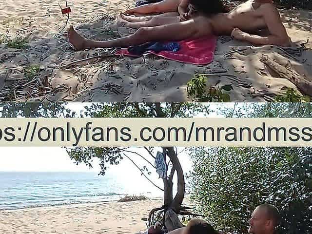 sucked on a public beach