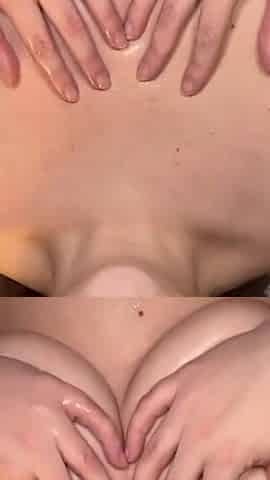 Rubbing My Oily Big Tits with Relaxing Background Music